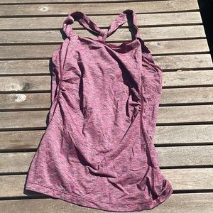 Prana Active Yoga Spacedye Top with Shelf Bra